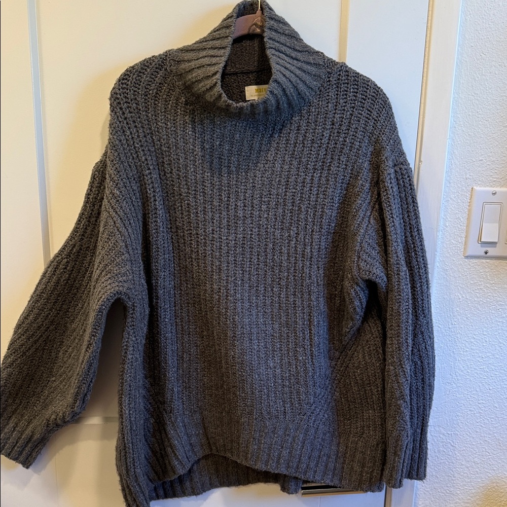 Maeve Charcoal Turtleneck Sweater